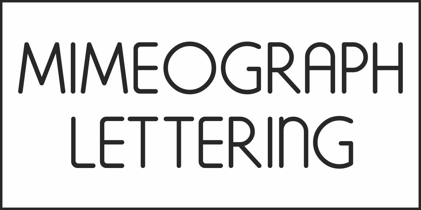 Mimeograph Lettering JNL Regular Font preview